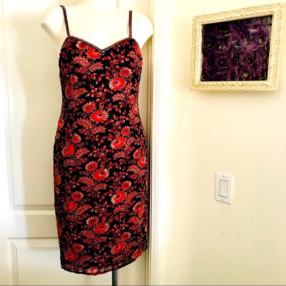 Paradise…NY… Dresses & Skirts - Silk Dress~Stunning & Beaded / Paradise..NY. / Host Pick